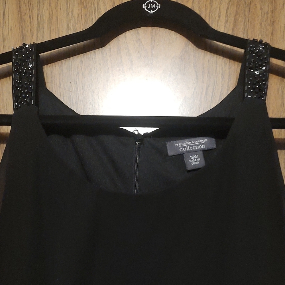 dressbarn Black Layered Midi Dress - Picture 3 of 7